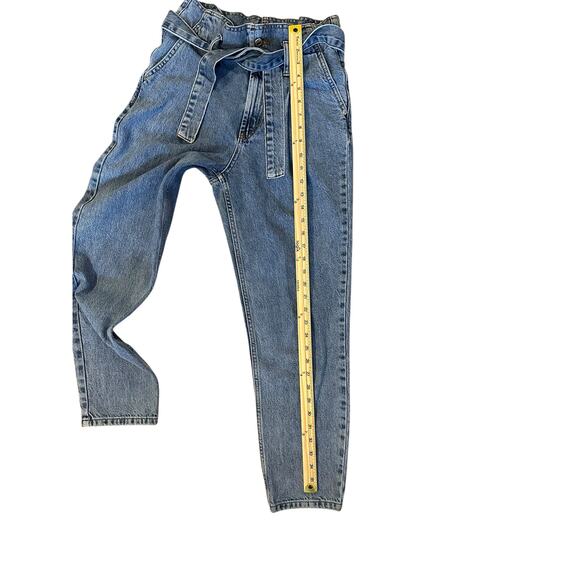 Topshop Paperbag High Waisted Belted Mom Jeans Size W26 L30 90s/Y2KDenim Retro - Picture 10 of 13